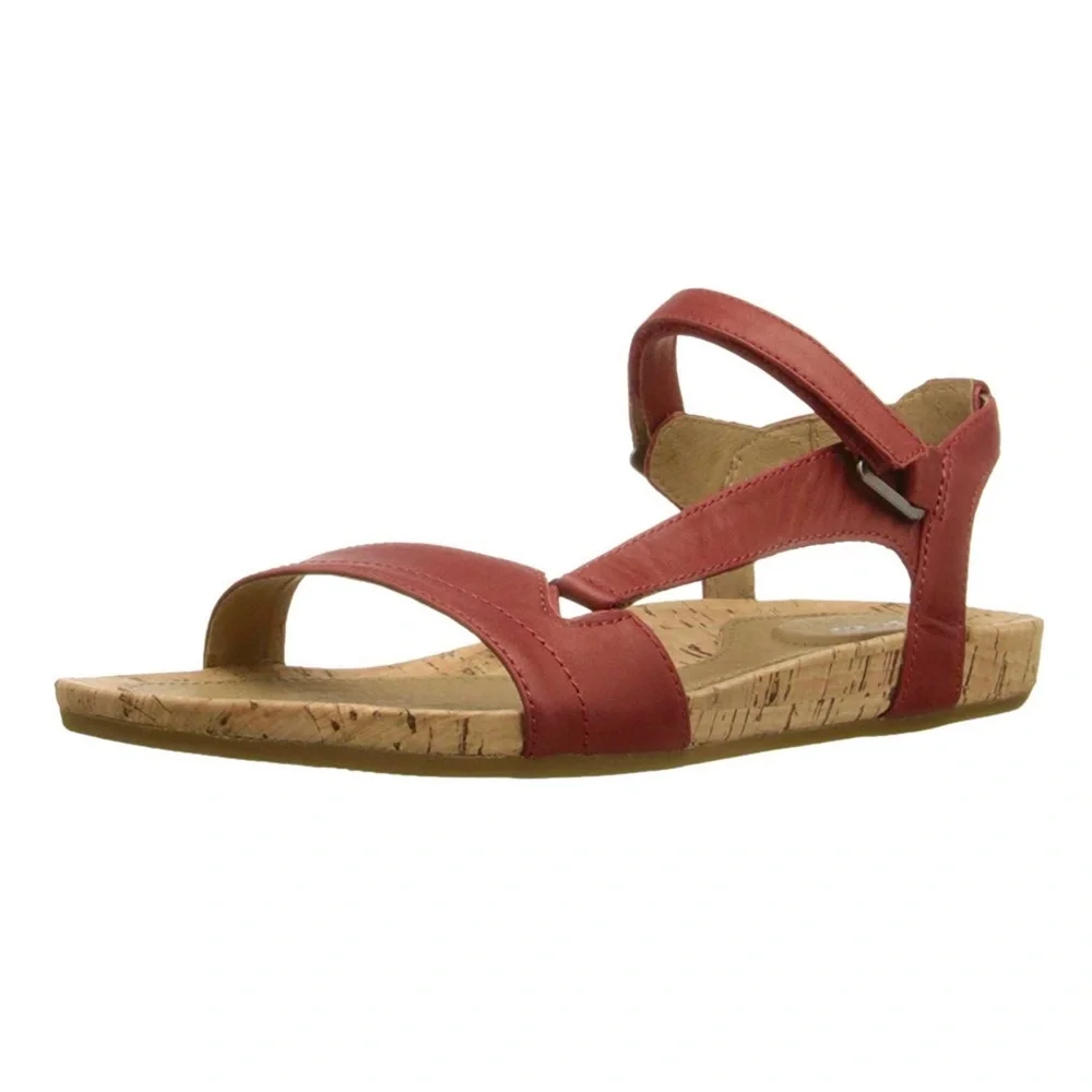 Teva Women's Red Cork Footbed Sandals - Picture 3 of 15
